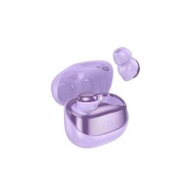   Hoco EW200 bluetooth fülhallgató SZTEREO (v5.4, TWS, LED kijelző, mikrofon + töltőtok) LILA (EW200_P)