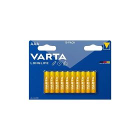   Varta Longlife AAA alkáli mikro ceruza elem műanyagmentes csomagolás (10db/csomag) (4103101761)