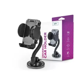   Setty 33769 univerzális műszerfalra/szélvédőre helyezhető autós telefontartó fekete (TF-0054)