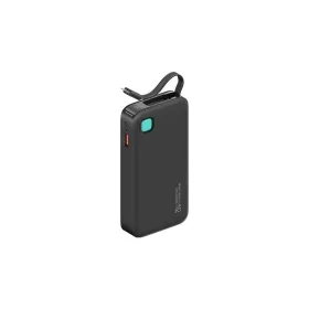   Usams XY vésztöltő USB+Type-C aljzat (10000mAh, 20W, PD gyorstöltő, LED kijelző + fix lightning kábel) FEKETE (10KCD22501)