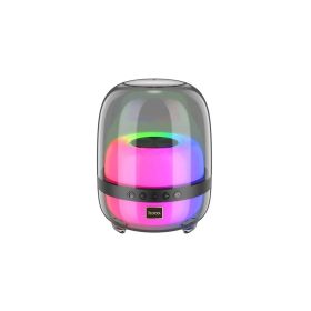   Hoco BS58 bluetooth hordozható hangszóró (v5.1, 1800mAh belső akku, TF kártyaolvasó, USB, AUX, LED világítás) FEKETE (BS58_B)