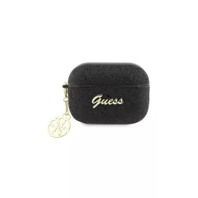   CG MOBILE GUESS GLITTER FLAKE 4G CHARM szilikon tok (csillámporos, telefondísz) FEKETE Apple AirPods Pro 2 (GUAP2GLGSHK)
