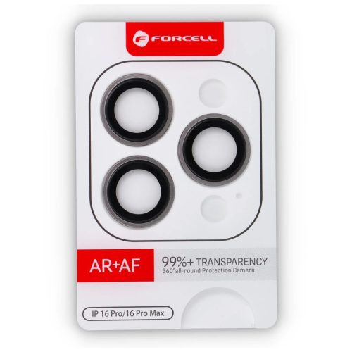 Forcell Premium kamera lencsevédő üveg iPhone 16 Pro és 16 Pro Max készülékhez natúr titán
