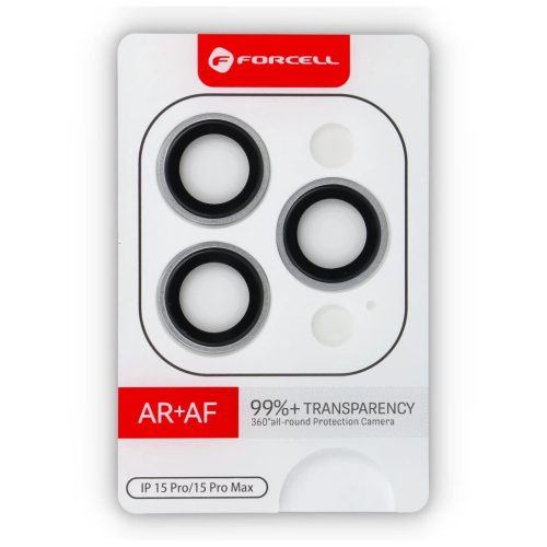 Forcell Premium kamera lencsevédő üveg iPhone 15 Pro/15 Pro Max készülékhez titánfehér