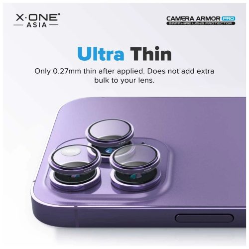 X-ONE Sapphire Camera Armor Pro kameravédő iPhone 13 Pro/13 Pro Max készülékhez ezüst
