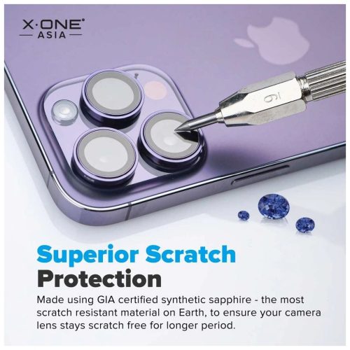 X-ONE Sapphire Camera Armor Pro kameravédő iPhone 13 Pro/13 Pro Max készülékhez ezüst
