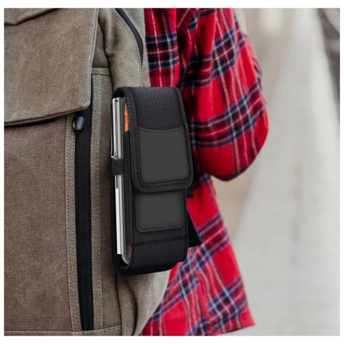 Univerzális függőleges tok OXFORD model 4 iPhone 13 Pro Max, Samsung S21 Ultra és Xiaomi 12 Ultra készülékekhez, fekete