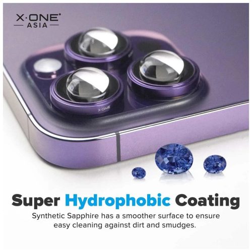 X-ONE Sapphire Camera Armor Pro kameralencsevédő iPhone 15 Pro/15 Pro Max készülékhez ezüst