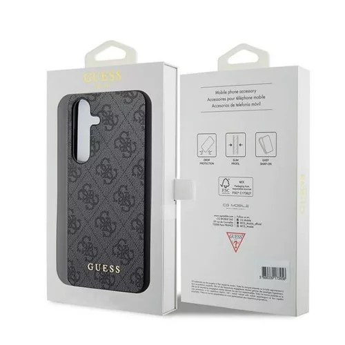 GUESS tok Samsung Galaxy A35 készülékhez GUOHCSA35G4GFGR PU 4G Classic Metal Logo fekete