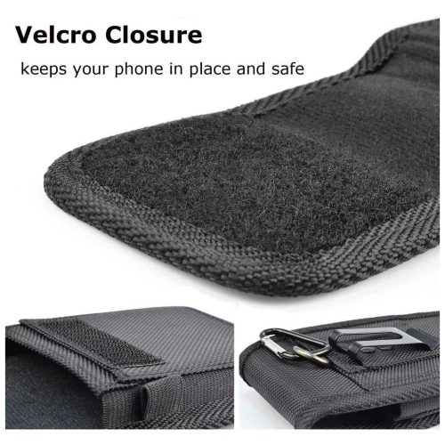 OXFORD model 3 álló univerzális tok iPhone 11 / 11 Pro / 12 / 12 Pro / 13 / 13 Pro / Samsung A10 / A41 / A50 / A51 / Huawei P30 Lite / P40 / P8 / P9 Lite készülékhez, fekete