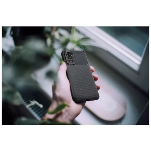 Xiaomi Redmi Note 15 PRO 5G készülékhez Carbon Premium tok, fekete