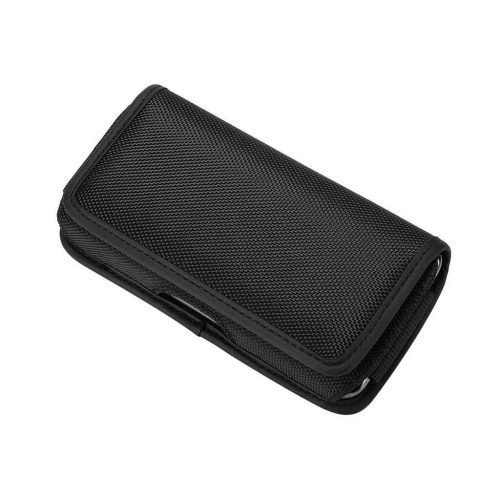 Univerzális vízszintes tok OXFORD model 4 iPhone 13 Pro Max, Samsung S21 Ultra és Xiaomi 12 Ultra készülékhez, fekete