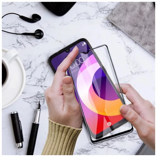 5D Full Glue Ceramic Glass kerámia üvegfólia Xiaomi Redmi 10C/12C/10 Power készülékhez, fekete