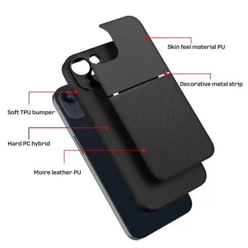 iPhone 16 készülékhez tok Noble fekete
