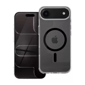   Tok iPhone 17 készülékhez AIR Drop Glue Colorful Ring Mag Cover, MagSafe-kompatibilis, fekete