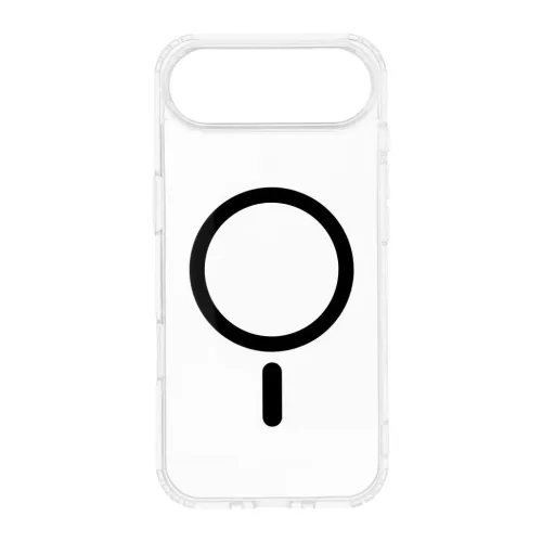 Tok iPhone 17 készülékhez AIR Drop Glue Colorful Ring Mag Cover, MagSafe-kompatibilis, fekete