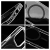 Tok iPhone 17 készülékhez AIR Drop Glue Colorful Ring Mag Cover, MagSafe-kompatibilis, fekete