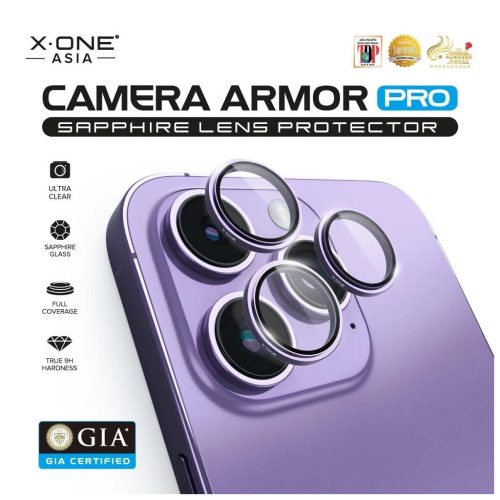 X-ONE Sapphire Camera Armor Pro kameravédő iPhone 17 Pro készülékhez ezüst