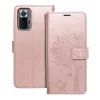 MEZZO könyvtok XIAOMI Redmi Note 10 Pro készülékhez rózsaarany
