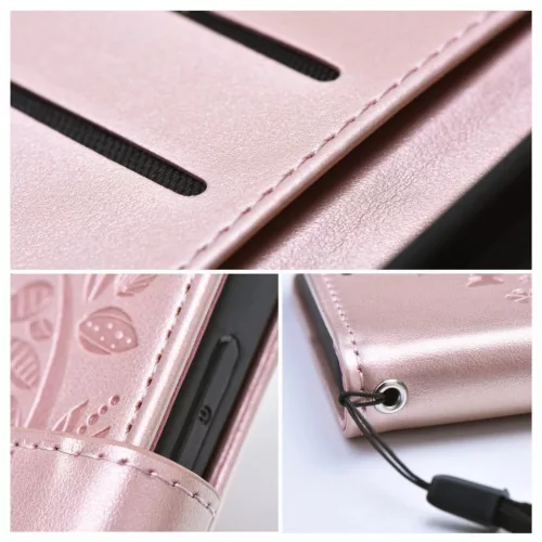 MEZZO könyvtok XIAOMI Redmi Note 10 Pro készülékhez rózsaarany