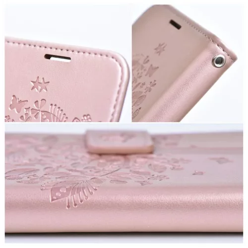 MEZZO könyvtok XIAOMI Redmi Note 10 Pro készülékhez rózsaarany