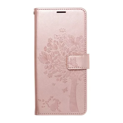 MEZZO könyvtok XIAOMI Redmi Note 10 Pro készülékhez rózsaarany