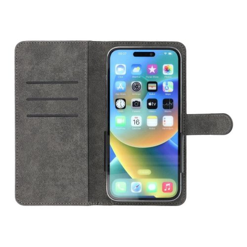 Univerzális COMMON size XL könyvtok Samsung A12/A13 4G/A34 5G/A02s/Xiaomi Redmi 12 4G/12C/Note 12 4G/12 Pro 5G/Oppo A53s/A72/A92 készülékekhez fekete