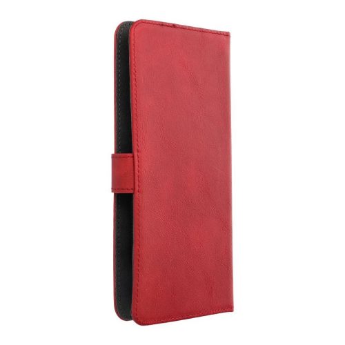 Univerzális COMMON XL méretű könyvtok Samsung A12 / A13 4G / A34 5G / A02s / Xiaomi Redmi 12 4G / 12C / Note 12 4G / 12 Pro 5G / Oppo A53s / A72 / A92 készülékhez, piros
