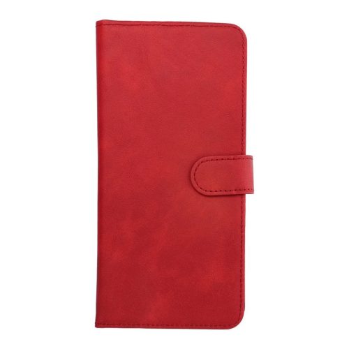 Univerzális COMMON XL méretű könyvtok Samsung A12 / A13 4G / A34 5G / A02s / Xiaomi Redmi 12 4G / 12C / Note 12 4G / 12 Pro 5G / Oppo A53s / A72 / A92 készülékhez, piros