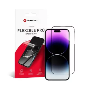   Forcell rugalmas 5D hibrid üvegfólia iPhone 14 Pro Max készülékhez fekete