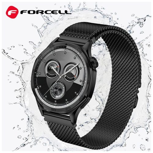 Forcell F-Design FS10 mágneses acél szíj Samsung Galaxy Watch készülékhez 22 mm arany