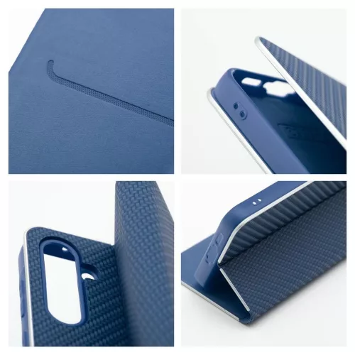LUNA Book Carbon tok Xiaomi Redmi Note 14 4G készülékhez (GLOBAL - 163,25 mm × 76,55 mm × 8,16 mm) kék