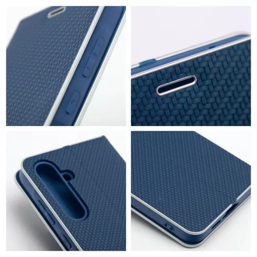 LUNA Book Carbon tok Xiaomi Redmi Note 14 4G készülékhez (GLOBAL - 163,25 mm × 76,55 mm × 8,16 mm) kék