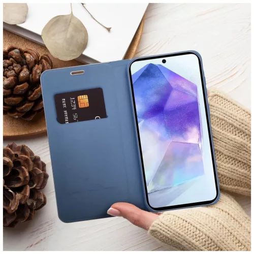 LUNA Book Carbon tok Xiaomi Redmi Note 14 4G készülékhez (GLOBAL - 163,25 mm × 76,55 mm × 8,16 mm) kék