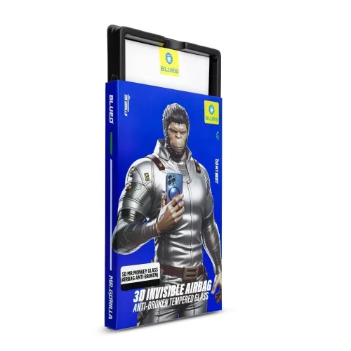 5D Mr. Monkey Glass Apple iPhone 16 készülékhez kijelzővédő üvegfólia fekete