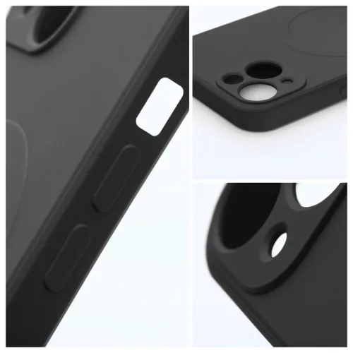 Szilikon MagSafe tok iPhone 14 Pro készülékhez fekete