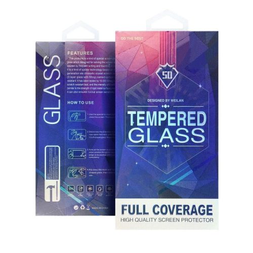 5D teljes ragasztású edzett üvegfólia Motorola G06/G06 Power készülékhez, fekete