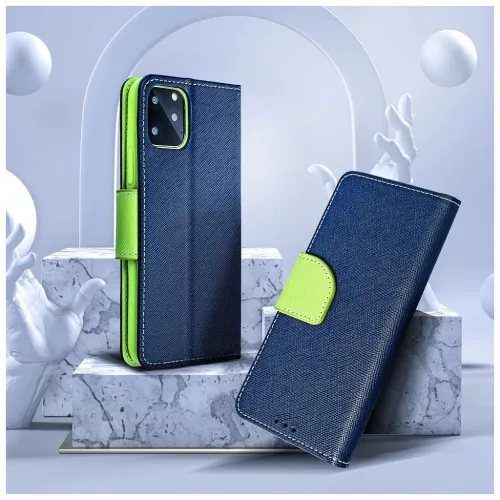 FANCY könyvtok XIAOMI Redmi Note 13 Pro 5G készülékhez tengerészkék / limezöld