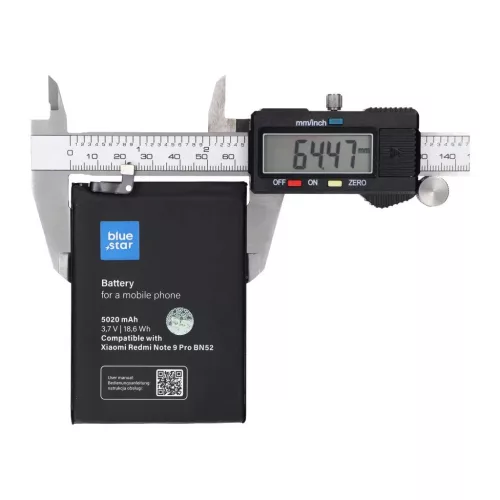Xiaomi Redmi Note 9 Pro készülékhez akkumulátor (BN52) 5020 mAh Blue Star