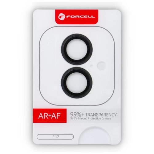 Forcell Premium kameralencse védőüveg iPhone 17 készülékhez fekete