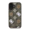 GUESS PU Peony on 4G Background telefontok iPhone 16 készülékhez MagSafe-kompatibilis barna