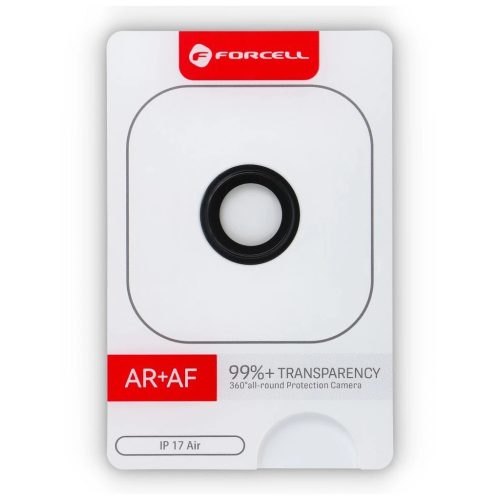 Forcell Premium iPhone 17 Air készülékhez kameralencsevédő üveg fekete