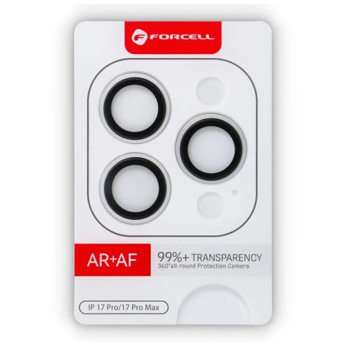 Forcell Premium kameralencsevédő üveg iPhone 17 Pro/17 Pro Max készülékhez ezüst