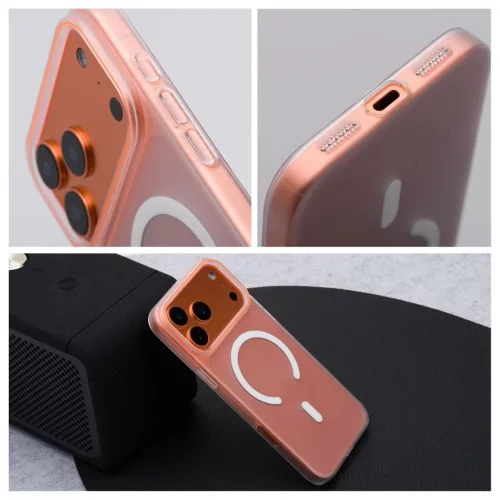 Go Orange iPhone 17 készülékhez tok MagSafe kompatibilis átlátszó