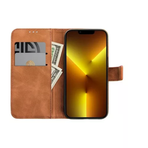 TENDER könyvtok iPhone 13 Pro készülékhez barna