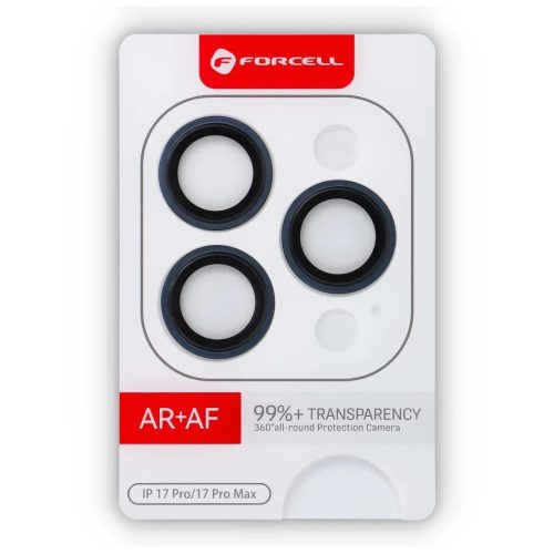iPhone 17 Pro/17 Pro Max készülékhez Forcell Premium kameravédőüveg kék