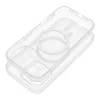 iPhone 15 PRO készülékhez tok, Clear Mag Cover (STR / CAMERA PROTECTION), MagSafe-kompatibilis, átlátszó csillámos