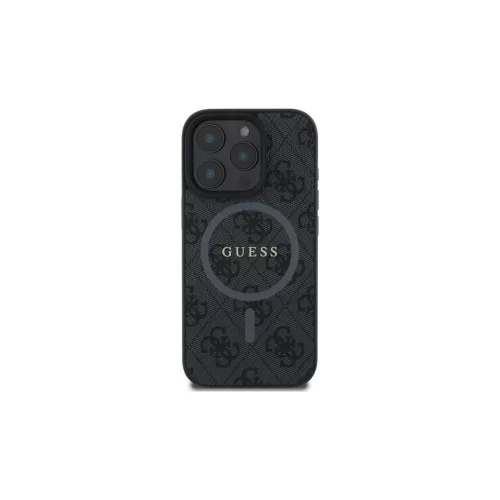GUESS tok iPhone 16 Pro Max készülékhez MagSafe-kompatibilis GUHMP16XG4GFRK (PU 4G Ring Classic Logo) fekete