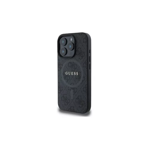 GUESS tok iPhone 16 Pro Max készülékhez MagSafe-kompatibilis GUHMP16XG4GFRK (PU 4G Ring Classic Logo) fekete