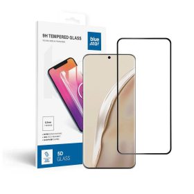   Blue Star 5D edzett üvegfólia Huawei P60 készülékhez, teljes ragasztófelületű, tokbarát, fekete